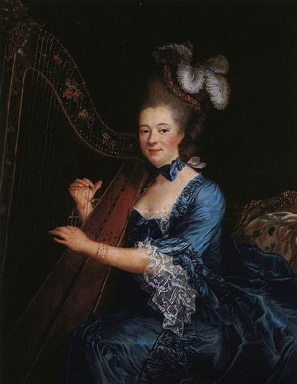 Francois-Hubert Drouais Portrait of Genevieve Rinteau de Verrieres, Mistress of Maurice de Saxe